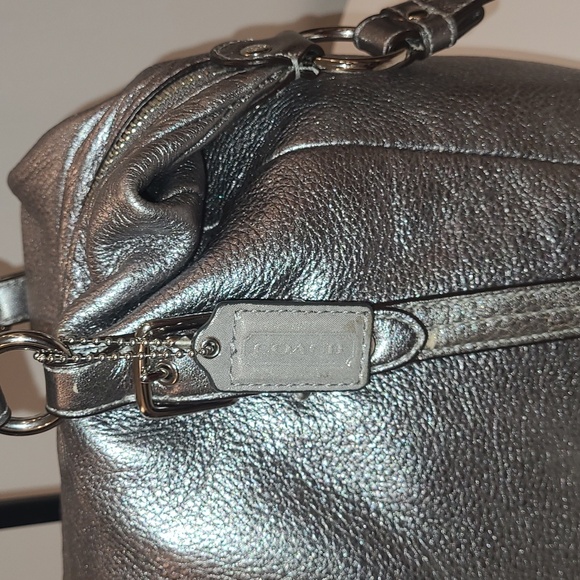 Coach Alexandra Silver Metallic Leather - Picture 4 of 11